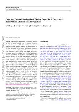 PageNet: Towards End-to-End Weakly Supervised Page-Level Handwritten
  Chinese Text Recognition
