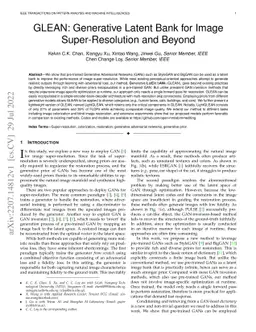 GLEAN: Generative Latent Bank for Image Super-Resolution and Beyond