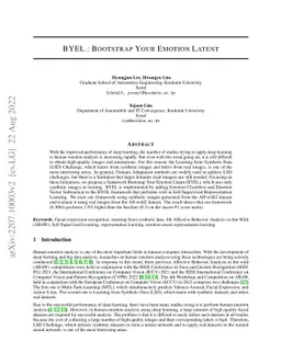 BYEL : Bootstrap Your Emotion Latent