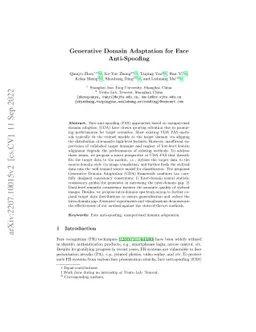 Generative Domain Adaptation for Face Anti-Spoofing