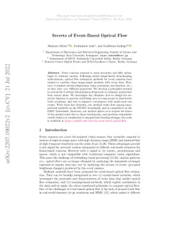 Secrets of Event-Based Optical Flow