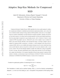 Adaptive Step-Size Methods for Compressed SGD