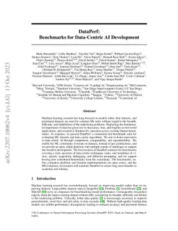 DataPerf: Benchmarks for Data-Centric AI Development