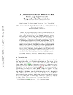 A Generalized & Robust Framework For Timestamp Supervision in Temporal
  Action Segmentation