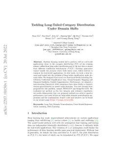 Tackling Long-Tailed Category Distribution Under Domain Shifts