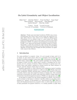 On Label Granularity and Object Localization