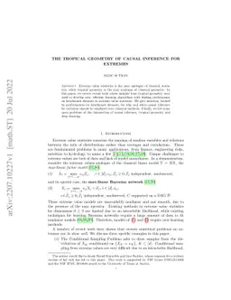 The tropical geometry of causal inference for extremes