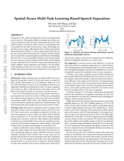 Spatial Aware Multi-Task Learning Based Speech Separation
