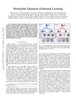 Slimmable Quantum Federated Learning