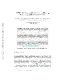 SPIN: An Empirical Evaluation on Sharing Parameters of Isotropic
  Networks