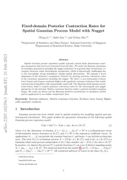 Fixed-domain Posterior Contraction Rates for Spatial Gaussian Process
  Model with Nugget
