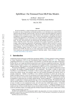 SplitMixer: Fat Trimmed From MLP-like Models