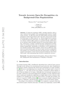 Towards Accurate Open-Set Recognition via Background-Class
  Regularization
