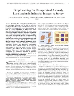 Deep Learning for Unsupervised Anomaly Localization in Industrial
  Images: A Survey