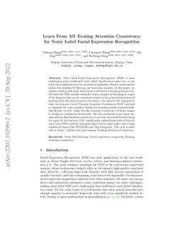 Learn From All: Erasing Attention Consistency for Noisy Label Facial
  Expression Recognition