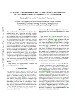 AugRmixAT: A Data Processing and Training Method for Improving Multiple
  Robustness and Generalization Performance
