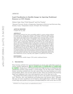 Land Classification in Satellite Images by Injecting Traditional
  Features to CNN Models