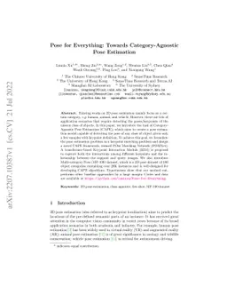 Pose for Everything: Towards Category-Agnostic Pose Estimation