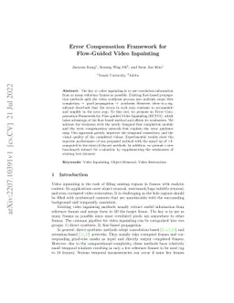 Error Compensation Framework for Flow-Guided Video Inpainting