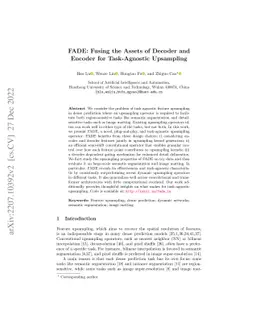 FADE: Fusing the Assets of Decoder and Encoder for Task-Agnostic
  Upsampling
