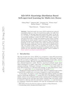 KD-MVS: Knowledge Distillation Based Self-supervised Learning for
  Multi-view Stereo