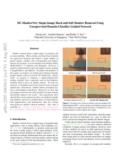DC-ShadowNet: Single-Image Hard and Soft Shadow Removal Using
  Unsupervised Domain-Classifier Guided Network