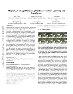 Magic ELF: Image Deraining Meets Association Learning and Transformer