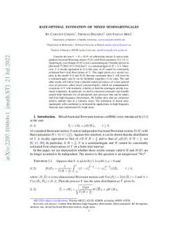 Rate-optimal estimation of mixed semimartingales