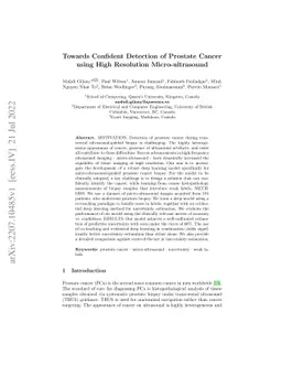 Towards Confident Detection of Prostate Cancer using High Resolution
  Micro-ultrasound