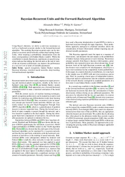 Bayesian Recurrent Units and the Forward-Backward Algorithm