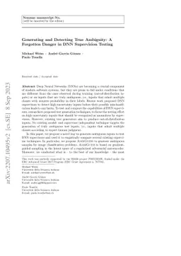 Generating and Detecting True Ambiguity: A Forgotten Danger in DNN
  Supervision Testing