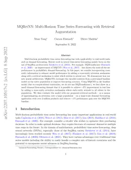 MQRetNN: Multi-Horizon Time Series Forecasting with Retrieval
  Augmentation