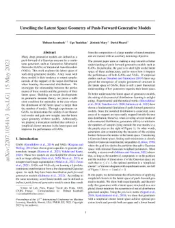 Unveiling the Latent Space Geometry of Push-Forward Generative Models