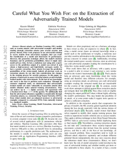 Careful What You Wish For: on the Extraction of Adversarially Trained
  Models