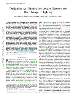 Designing An Illumination-Aware Network for Deep Image Relighting