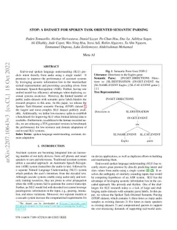 STOP: A dataset for Spoken Task Oriented Semantic Parsing