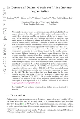 In Defense of Online Models for Video Instance Segmentation