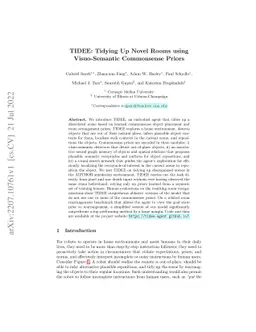 TIDEE: Tidying Up Novel Rooms using Visuo-Semantic Commonsense Priors