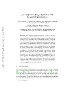 Auto-regressive Image Synthesis with Integrated Quantization