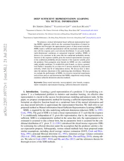 Deep Sufficient Representation Learning via Mutual Information