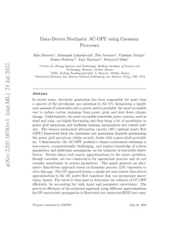 Data-Driven Stochastic AC-OPF using Gaussian Processes