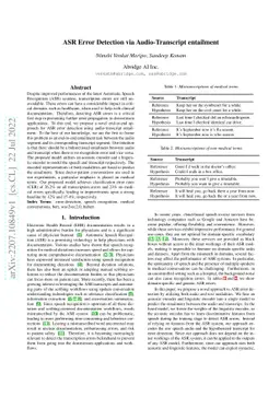 ASR Error Detection via Audio-Transcript entailment