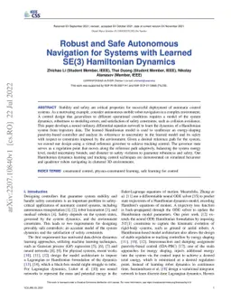 Robust and Safe Autonomous Navigation for Systems with Learned SE(3)
  Hamiltonian Dynamics