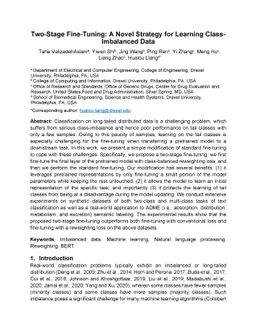Two-Stage Fine-Tuning: A Novel Strategy for Learning Class-Imbalanced
  Data