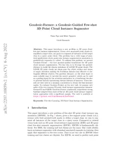 Geodesic-Former: a Geodesic-Guided Few-shot 3D Point Cloud Instance
  Segmenter