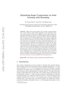 Optimizing Image Compression via Joint Learning with Denoising