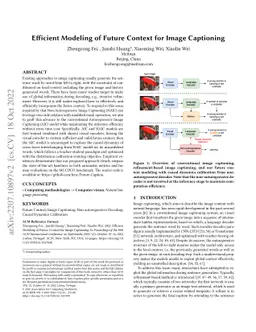 Efficient Modeling of Future Context for Image Captioning