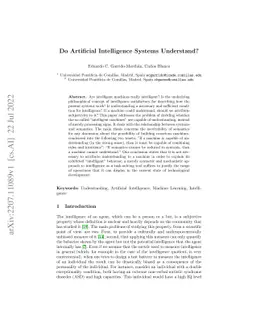 Do Artificial Intelligence Systems Understand?