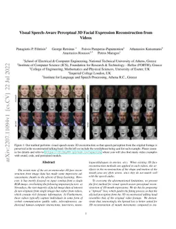 Visual Speech-Aware Perceptual 3D Facial Expression Reconstruction from
  Videos