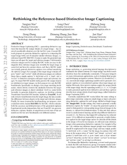 Rethinking the Reference-based Distinctive Image Captioning